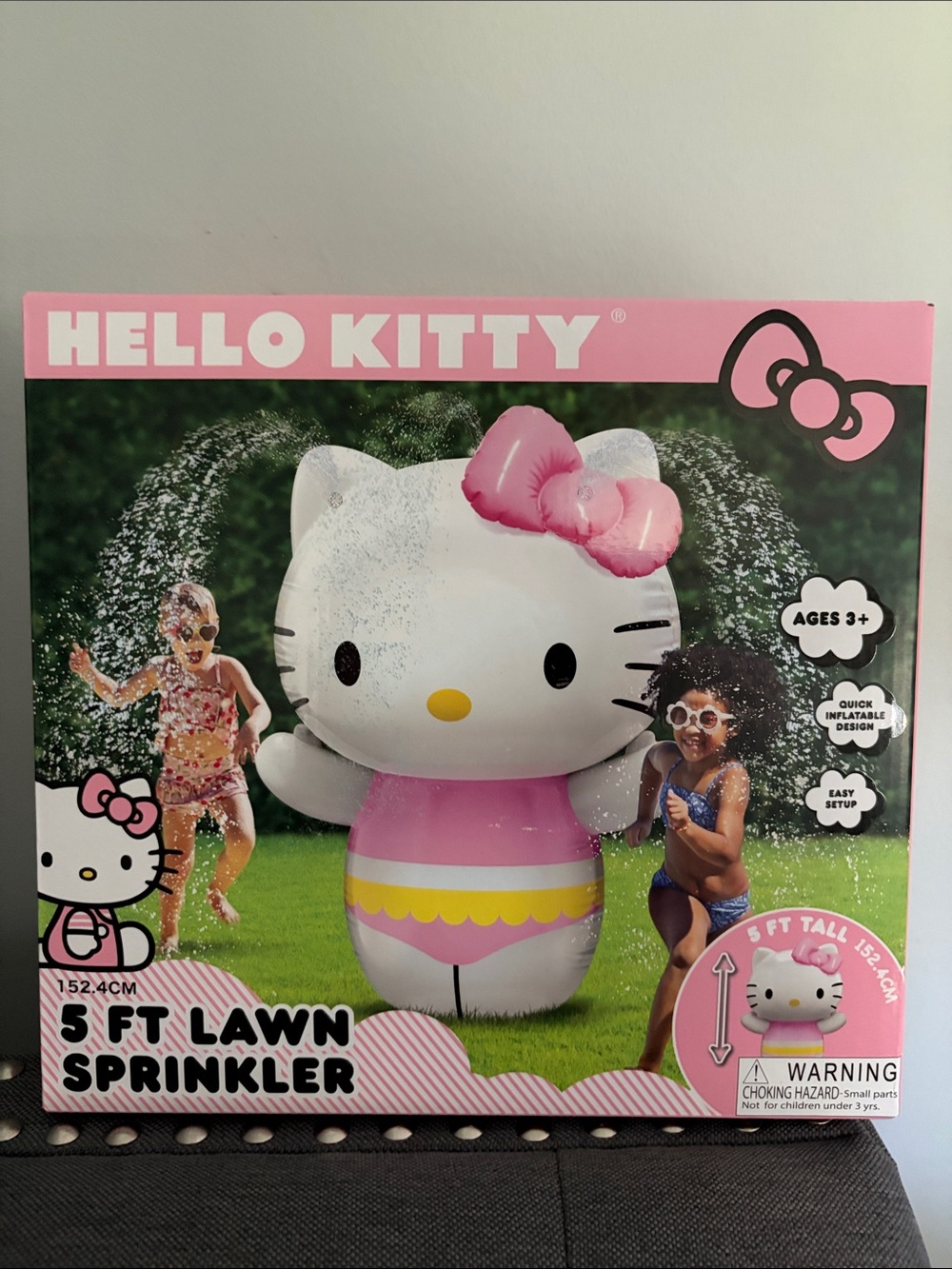 Hello Kitty Pink & White Inflatable Lawn Sprinkler